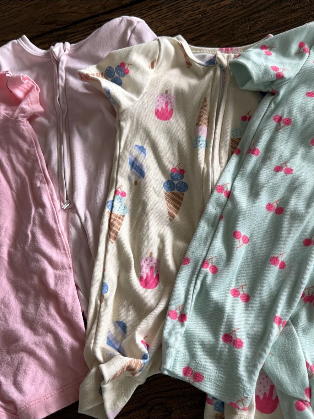 Nike Kids Short-Sleeve Romper Pack in Pink and Mint